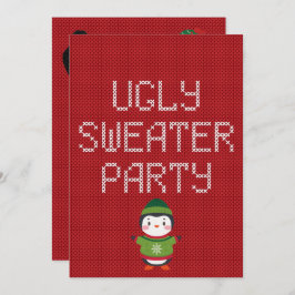 Kerstfeest Ugly Sweater Party Kaart