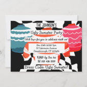 Kerstfeest Ugly Sweater Party Kaart (Achterkant)