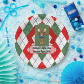 Kerstfeest Ugly Sweater Party Persoonlijk Papieren Bordje (Feest)