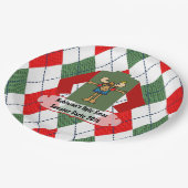 Kerstfeest Ugly Sweater Party Persoonlijk Papieren Bordje (Gekanteld)