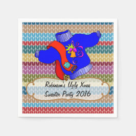 Kerstfeest Ugly Sweater Party Persoonlijk Servet