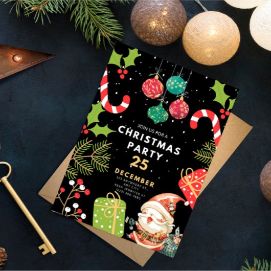 Kerstfeest uit het verleden uitnodiging, Kerstavon Kaart