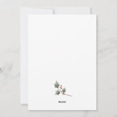 Kerstfeest uitnodigen met Schattigee vakantiediere Feestdagenkaart (Achterkant)