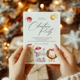 Kerstfeest uitnodigen met Schattigee vakantiediere Feestdagenkaart