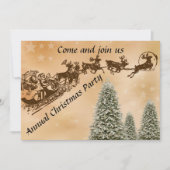 Kerstfeest: uitnodigen voor kerstfeest met santa s kaart (Voorkant)