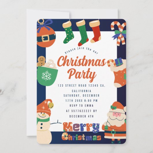 Kerstfeest Uitnodiging (Voorkant)