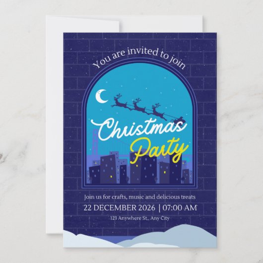 Kerstfeest Uitnodiging (Voorkant)