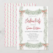 Kerstfeest uitnodiging (Voorkant / Achterkant)