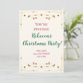 Kerstfeest Uitnodiging (Staand voorkant)