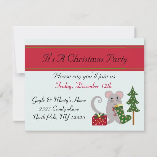 Kerstfeest Uitnodiging (Voorkant)