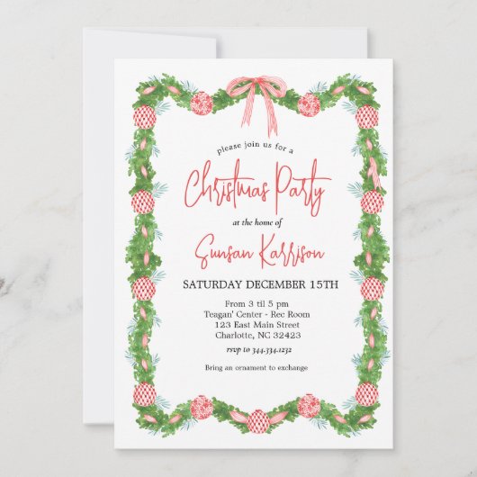 Kerstfeest uitnodiging (Voorkant)