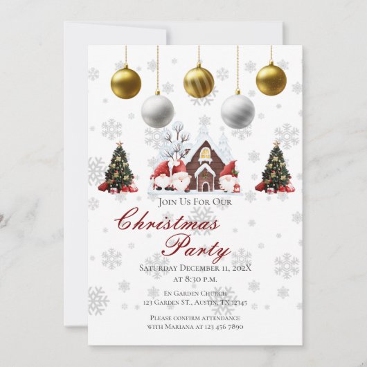 Kerstfeest Uitnodiging (Voorkant)