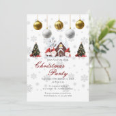 Kerstfeest Uitnodiging (Staand voorkant)