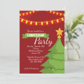 Kerstfeest Uitnodiging (Staand voorkant)