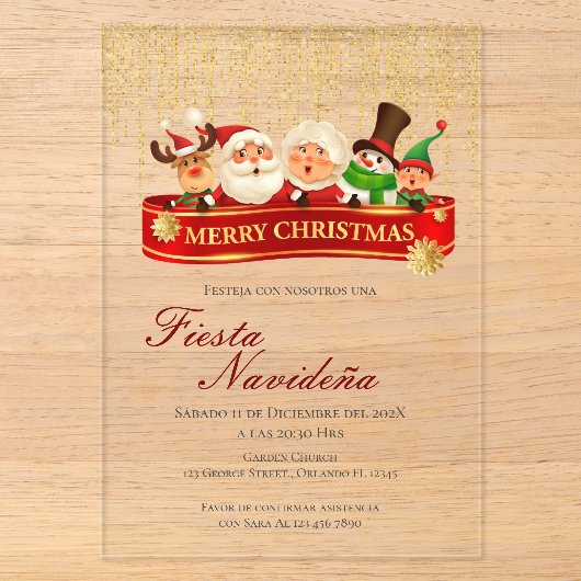 Kerstfeest Uitnodiging (Voorkant)