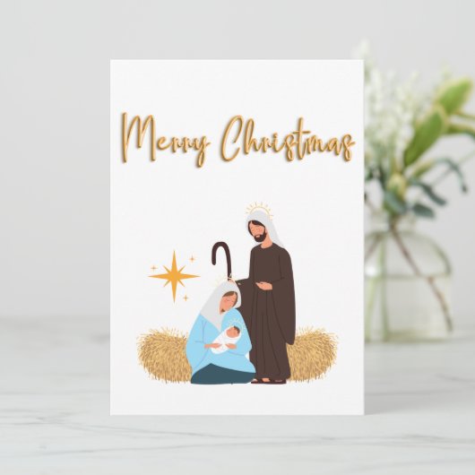 Kerstfeest uitnodiging aanpasbaar (Staand voorkant)