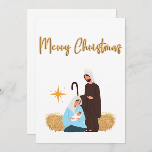 Kerstfeest uitnodiging aanpasbaar (Voorkant / Achterkant)