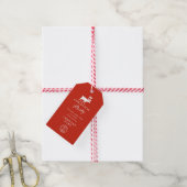 Kerstfeest Uitnodiging Bedrijfslogo Cadeaulabel (Met Touw)