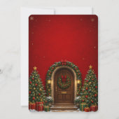 Kerstfeest Uitnodiging Bewerkbaar (Achterkant)