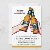 Kerstfeest Uitnodiging Bier Drankjes (Voorkant)