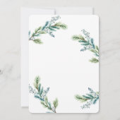 Kerstfeest uitnodiging Boho Spruce en Fir (Achterkant)