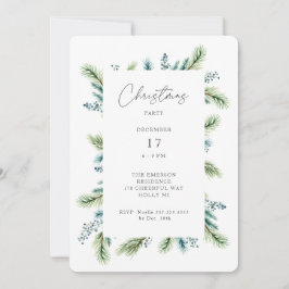 Kerstfeest uitnodiging Boho Spruce en Fir