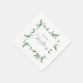 Kerstfeest uitnodiging Boho Spruce en Fir Servet (Hoek)