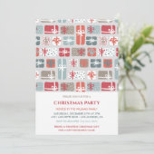Kerstfeest Uitnodiging Cadeaus Patroon (Staand voorkant)