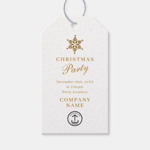 Kerstfeest Uitnodiging Corporate Business Logo Cadeaulabel