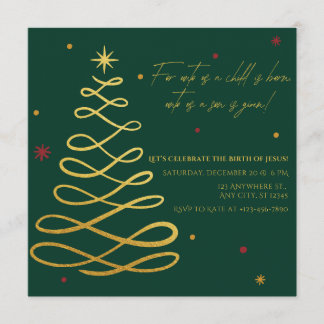 Kerstfeest Uitnodiging 'Een Kind Is Ons Geboren'