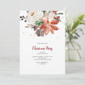 Kerstfeest Uitnodiging, Elegant, Vakantie Kaart (Staand voorkant)