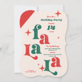 Kerstfeest Uitnodiging Fa La la Kerstkaart (Voorkant)