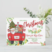 Kerstfeest uitnodiging, feestdag uitnodiging (Staand voorkant)