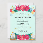 Kerstfeest Uitnodiging Feestelijke Vakantie (Voorkant)