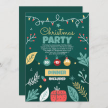 Kerstfeest uitnodiging, feestje