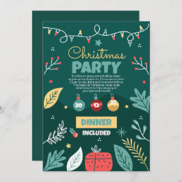 Kerstfeest uitnodiging, feestje kaart