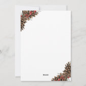 Kerstfeest Uitnodiging in Rustieke Stijl | Witte K (Achterkant)