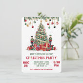 Kerstfeest Uitnodiging Kaart Notenkraker Theme (Staand voorkant)