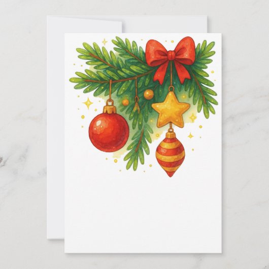 Kerstfeest uitnodiging. Kerst ansichtkaart Kaart (Voorkant)