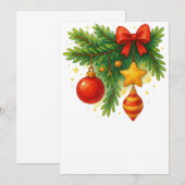 Kerstfeest uitnodiging. Kerst ansichtkaart Kaart (Voorkant / Achterkant)