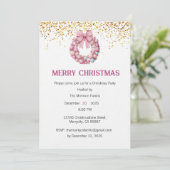 Kerstfeest Uitnodiging, Kerst Uitnodiging (Staand voorkant)