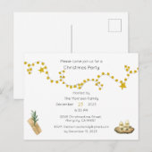 Kerstfeest Uitnodiging, Kerst Uitnodiging (Voorkant / Achterkant)