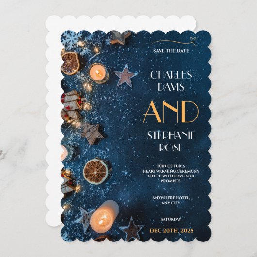 Kerstfeest Uitnodiging, Kerst Uitnodigingen (Voorkant / Achterkant)