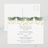 Kerstfeest Uitnodiging, Kerst Uitnodigingskaart Feestdagenkaart (Voorkant / Achterkant)