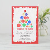 Kerstfeest Uitnodiging kerstboom (Staand voorkant)