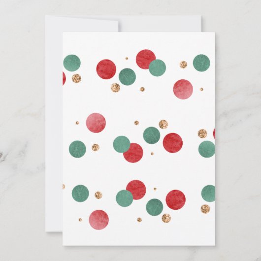 Kerstfeest uitnodiging, Kerstfeest Kaart (Achterkant)