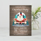 Kerstfeest Uitnodiging Kerstman (Staand voorkant)