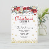 Kerstfeest uitnodiging, Kerstmis uitnodiging (Staand voorkant)