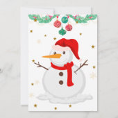 Kerstfeest Uitnodiging Kinder Vakantie Santa Hat (Achterkant)