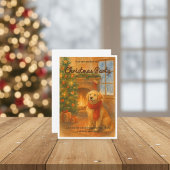 Kerstfeest Uitnodiging | Knus honden scène